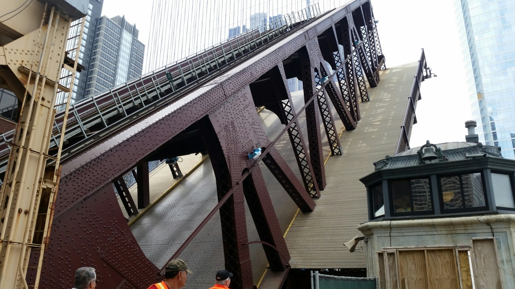 The Lake Street Bridge during spring lifts.